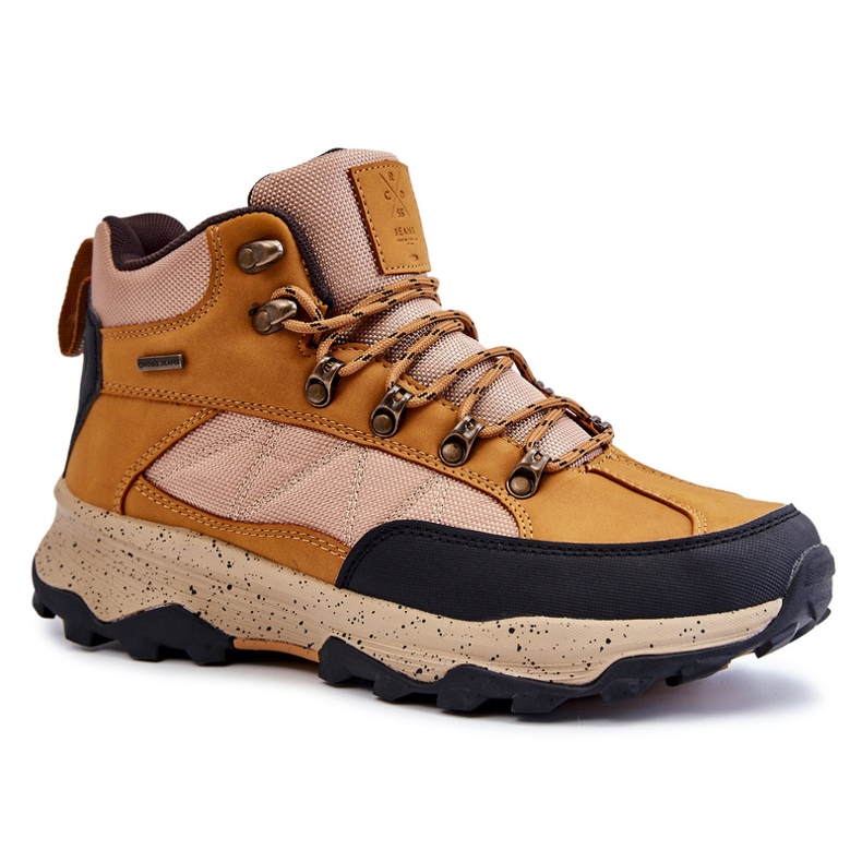 Męskie Buty Trekkingowe Ocieplane Cross Jeans KK1R4020C Camel brązowe 2