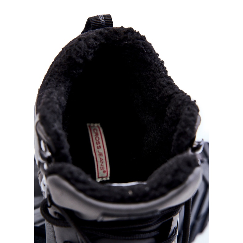 Męskie Ocieplane Buty Trekkingowe Cross Jeans KK1R4031C Czarne 2