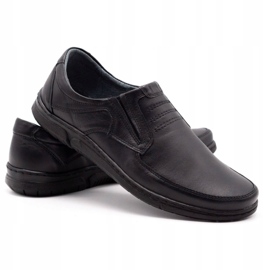 Olivier Buty męskie slip-on 7053 czarne 2