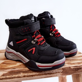 Dziecięce Botki Trapery Ocieplane Wełną Czarne Marco 1