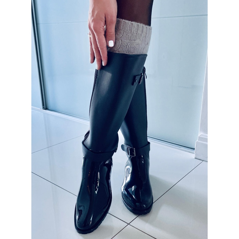 BM Kalosze oficerki Split Black czarne 1