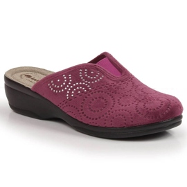 Komfortowe kapcie z gumką Inblu  ARC22 czerwone 1