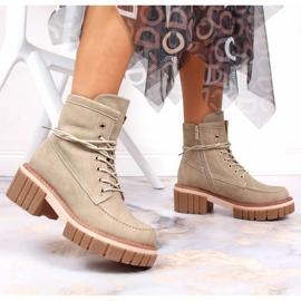 Workery botki ocieplane Jezzi W JEZ366 beżowy 1