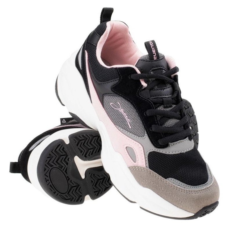 Buty Iguana Obenari W 92800347038 czarne różowe szare 1