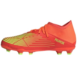 Buty piłkarskie adidas Predator Edge.3 Fg Jr GW0980 czerwone pomarańcze i czerwienie 1