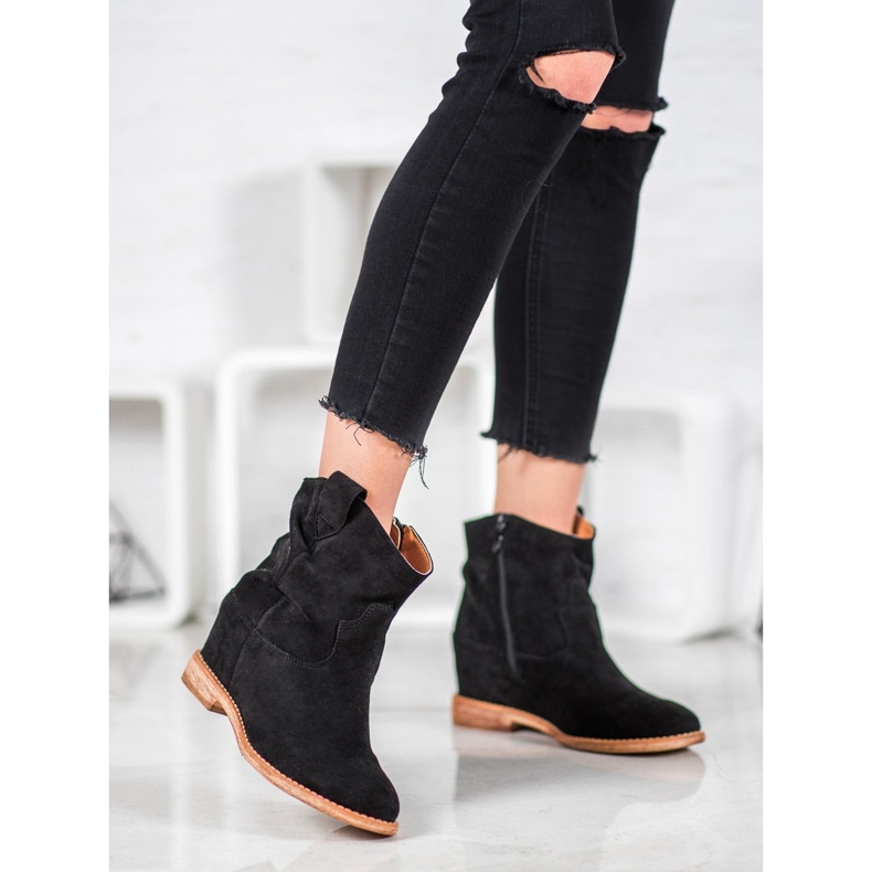 Bella Paris Kowbojki Na Koturnie czarne 1