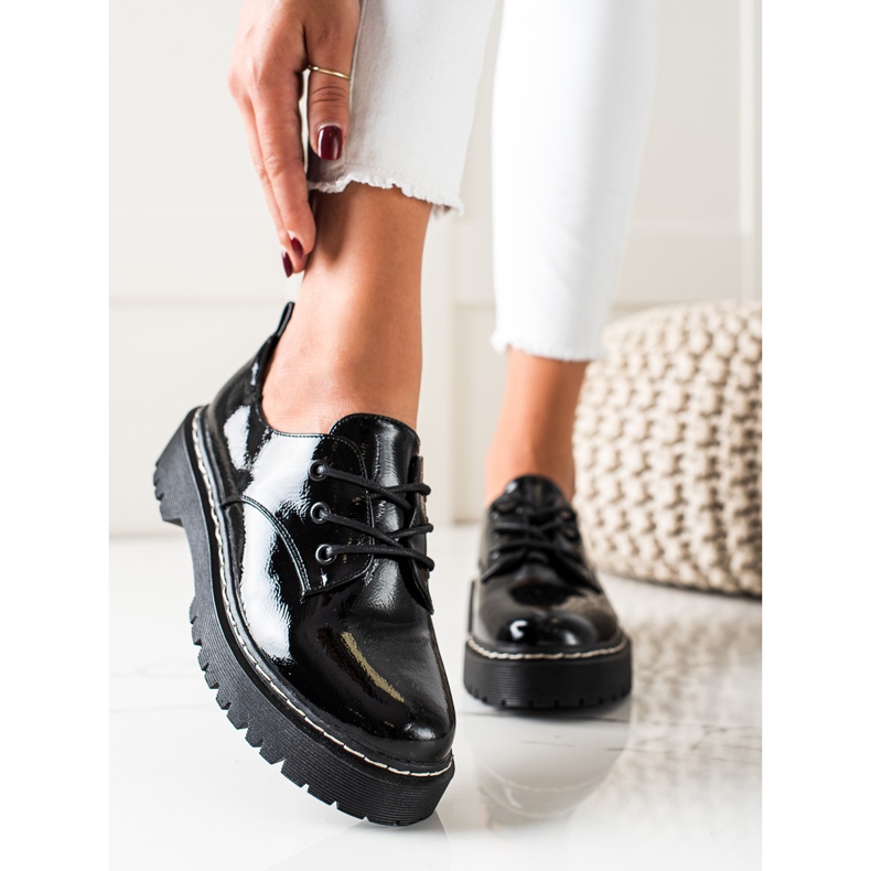 Czarne Półbuty VINCEZA 1