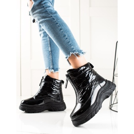 Śniegowce Na Platformie VINCEZA czarne 1