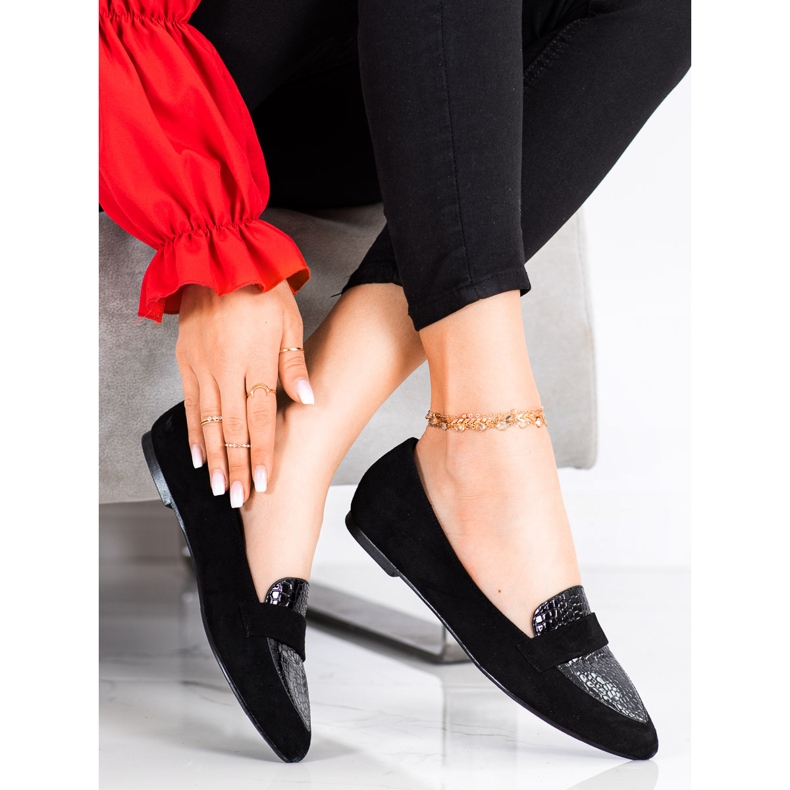 Goodin Czarne Mokasyny W Szpic 1