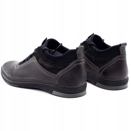 Polbut Trzewiki męskie zimowe K27F szare czarne 4