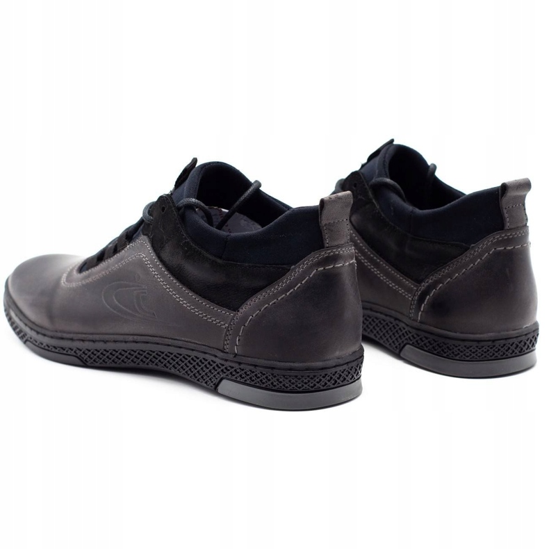 Polbut Trzewiki męskie zimowe K27F szare czarne 4