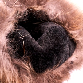 Damskie botki śniegowce ocieplane futerkiem skóra zamsz czarne 4