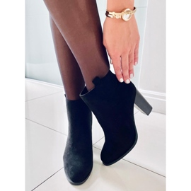 Botki na obcasie klasyczne czarne UK09P Black 1