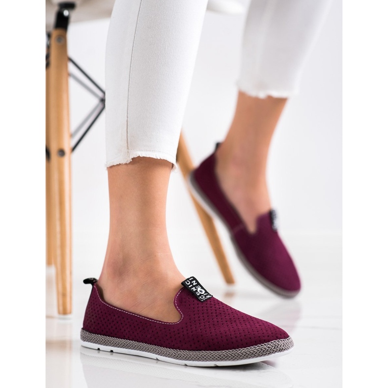 Filippo Casualowe slipony ze skóry czerwone 1