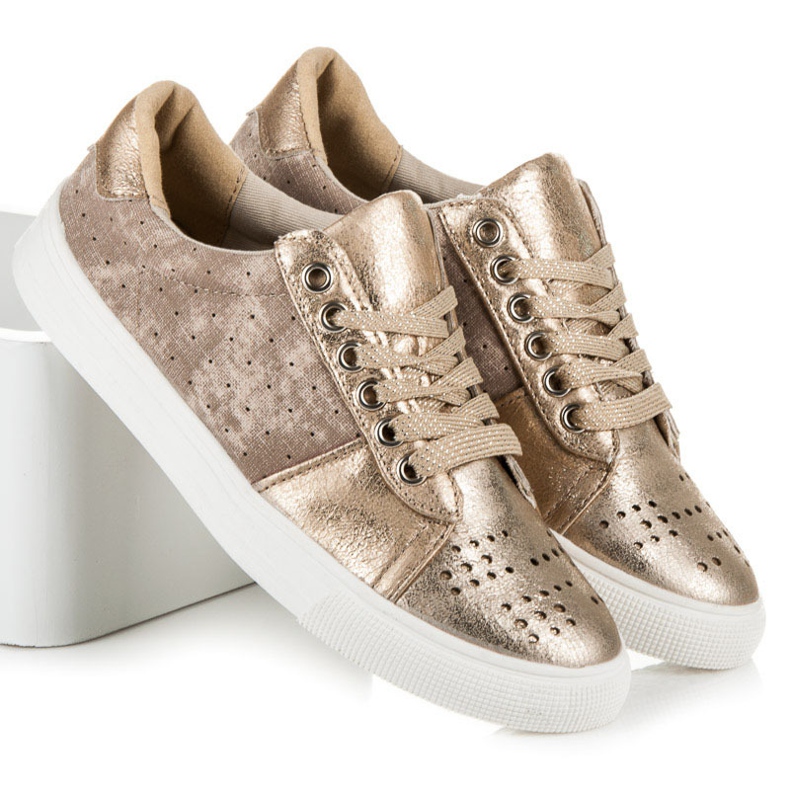 Wiązane Trampki KYLIE żółte 1