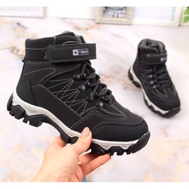 Trapery buty ocieplane owczą wełną eVento Jr EVE390 czarne 1