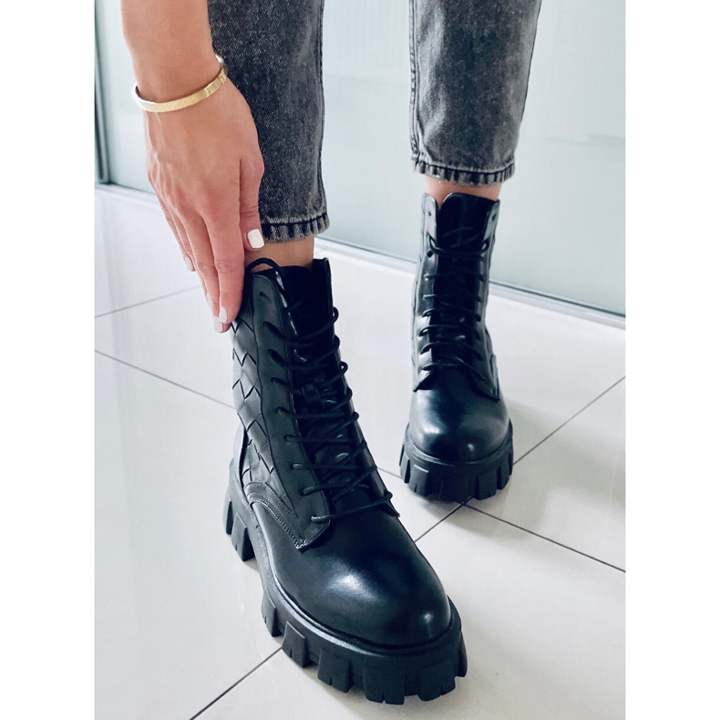 BM Workery sznurowane Alfre Black czarne 2