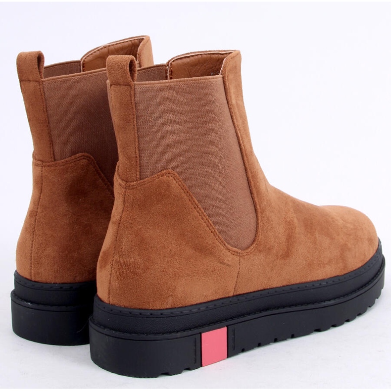 Sztyblety na wysokiej podeszwie camel NS139P Camel brązowe 2