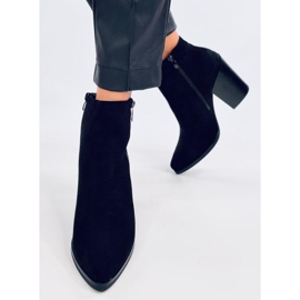 Botki na szerokim obcasie ceglane TX-1873 Orange czerwone 1