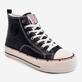 Damskie Wysokie Trampki Cross Jeans KK2R4042C Czarne 1