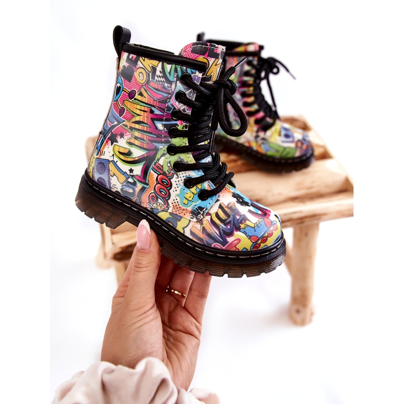 Dziecięce Botki Ocieplane Wielokolorowe 4