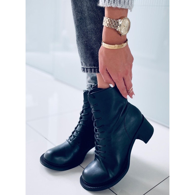 PA1 Botki na obcasie Rollo Black czarne 2