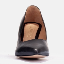 Marco Shoes Skórzane czółenka czarne 3