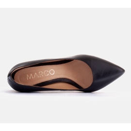 Marco Shoes Skórzane czółenka czarne 4