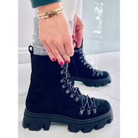 BM Botki sznurowane workery Conor Black czarne 1