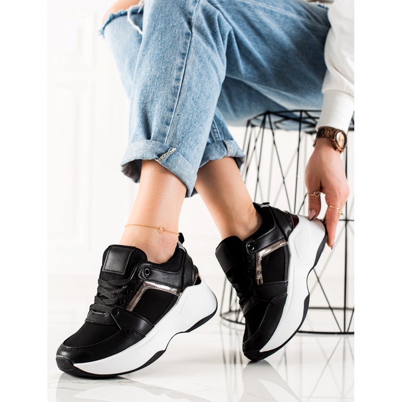 Diamantique Czarne Sneakersy 2