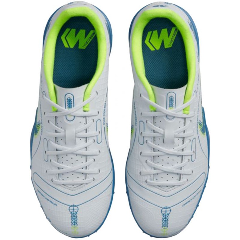 Buty piłkarskie Nike Mercurial Vapor 14 Academy Tf Jr DJ2863 054 białe białe 1
