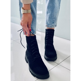 PA1 Workery sznurowane Zoe Black czarne 2