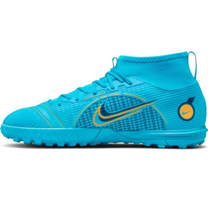 Buty piłkarskie Nike Mercurial Superfly 8 Academy Tf Jr DJ2864 484 niebieskie niebieskie 1
