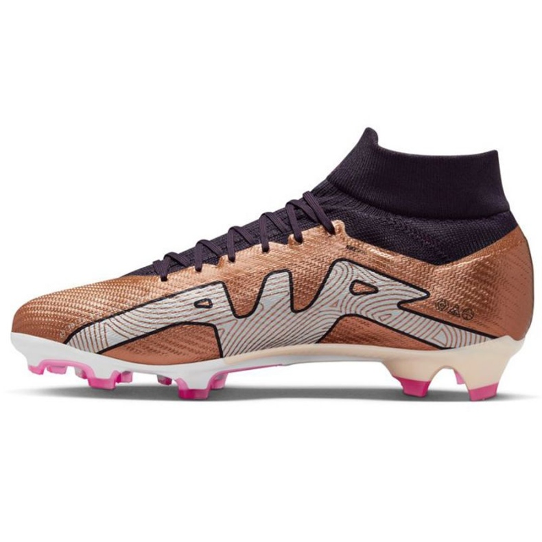 Buty piłkarskie Nike Zoom Mercurial Superfly 9 Pro Qatar Fg M DR5939 810 brązowe złoty 1
