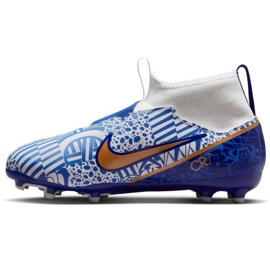 Buty piłkarskie Nike Zoom Mercurial Superfly 9 Academy CR7 FG/MG Jr DQ5324 182 niebieskie niebieskie 1
