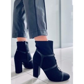 BM Botki na obcasie Shelley Black czarne 2