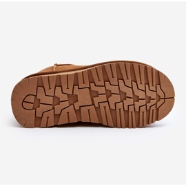 Modne Zamszowe Niskie Śniegowce Camel Nucca brązowe 2