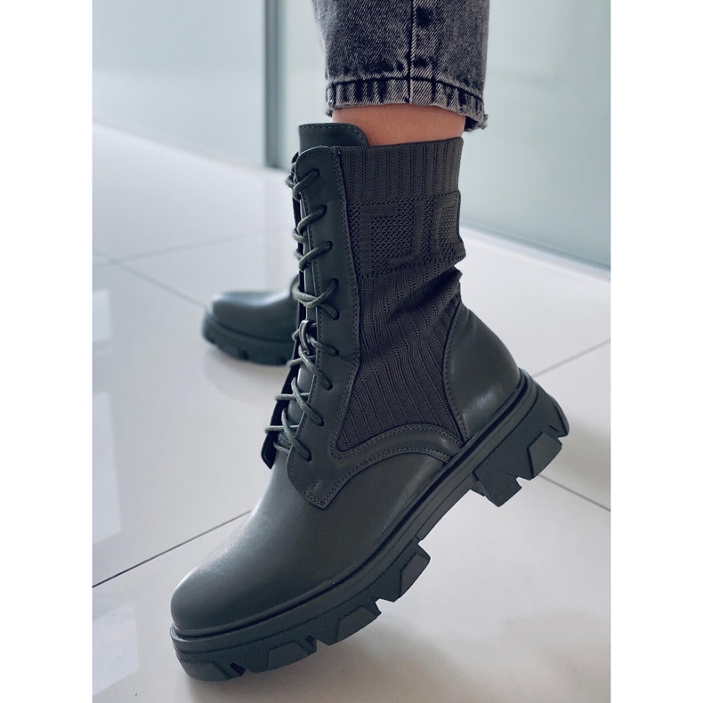 BM Workery z elastyczną cholewką Calling Green zielone 2