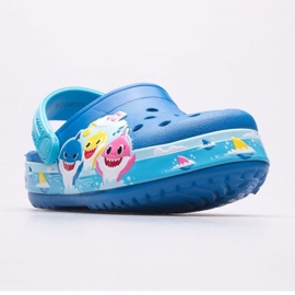 Klapki Crocs Fl Babyshark Band Clog T Jr 207066-4JL niebieskie 1
