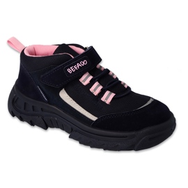 Befado obuwie dziecięce navy/pink 515X001 niebieskie 1