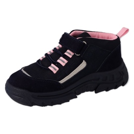 Befado obuwie dziecięce navy/pink 515X001 niebieskie 3