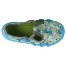 Befado obuwie dziecięce 110P465 niebieskie szare zielone 4