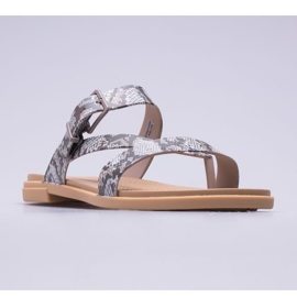 Sandały Crocs Tulum Toe Post Sandal W 206108-15W beżowy brązowe 1