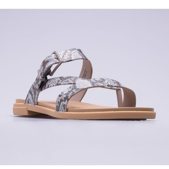 Sandały Crocs Tulum Toe Post Sandal W 206108-15W beżowy brązowe 1