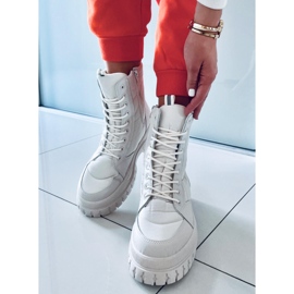 PA1 Botki sznurowane płaskie Barkin Beis beżowy 1