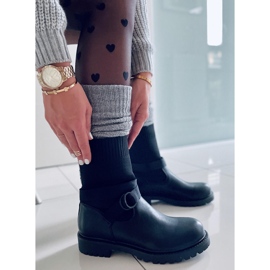 Botki z elastyczną cholewką Walls Black czarne 2