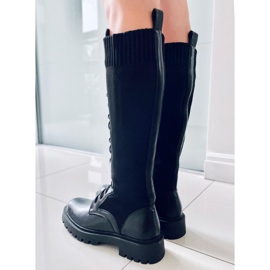 PA1 Workery Oficerki z elastyczną cholewką Barton Black czarne 1