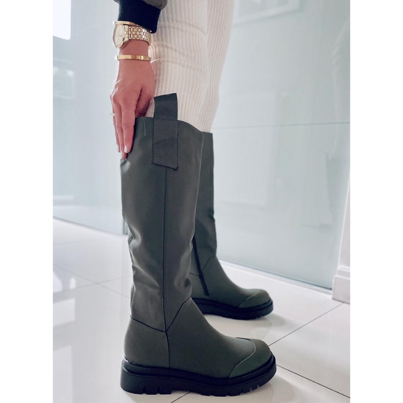 PA1 Oficerki damskie Gibbs Army Green zielone 1