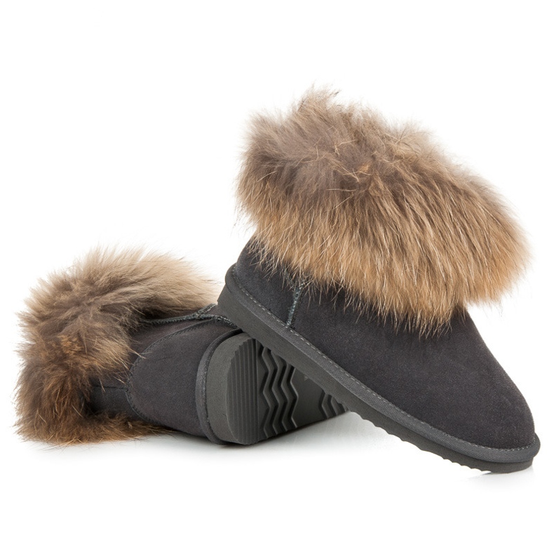 Coco Perla Skórzane Mukluki szare 1