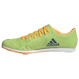 Buty kolce adidas Distancestar M GY0947 pomarańczowe zielone 1